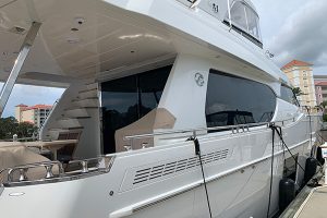 Image of a yacht that has been detailed in Florida with our yacht management services